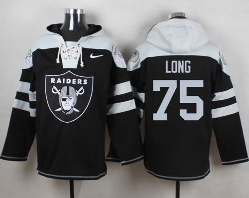 Nike Raiders #75 Howie Long Black Player Pullover NFL Hoodie - Click Image to Close